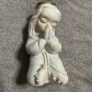 Vintage Japan 5” praying nun candleholder